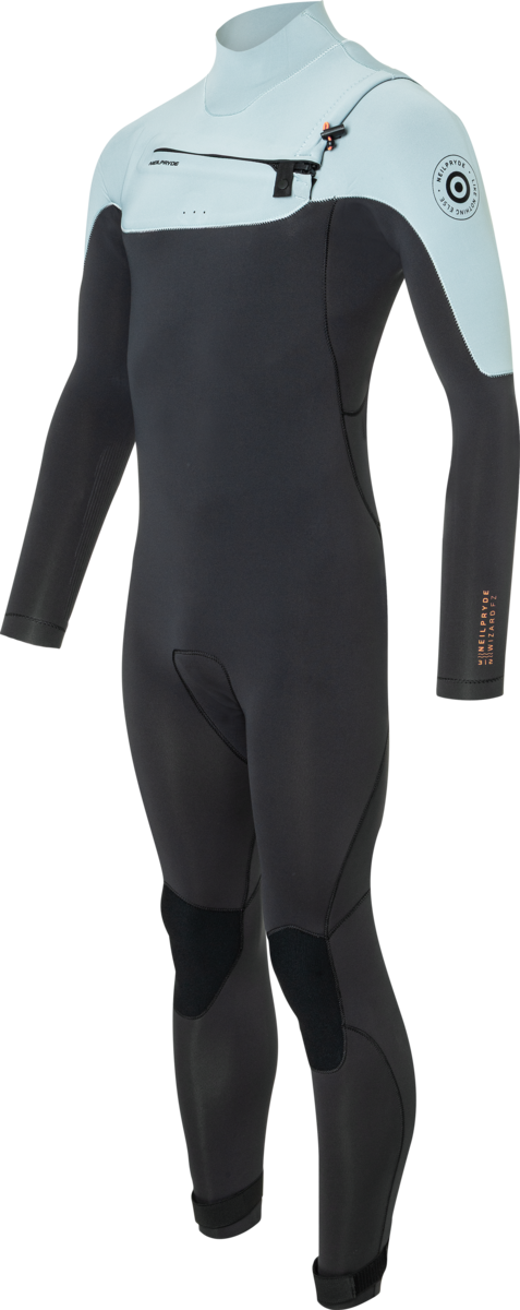 Wizard 3/2 Fullsuit GBS FZ C4 Charcoal / Light grey-blue