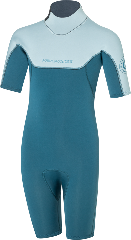 Dolphin 2/2 Shorty S/S FL BZ C2 Petrol/Light grey-blue