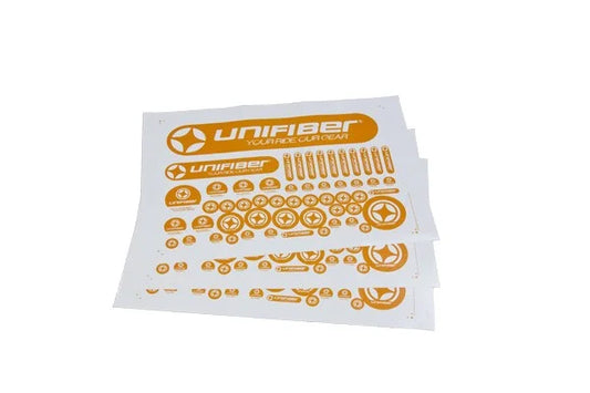 Unifiber Sticker Sheet 2017 Orange