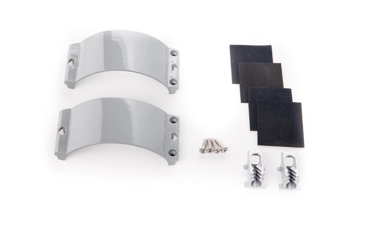 2x Clamcleat CL244/S5 Ash Grey Strap, 2x Screws, 1x Rubber