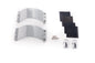 2x Clamcleat CL244/S5 Ash Grey Strap, 2x Screws, 1x Rubber