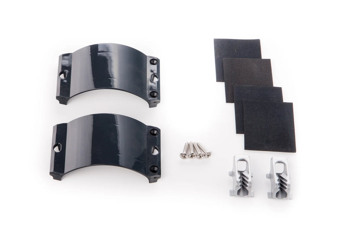 2x Clamcleat CL244/S7 Graphite Grey Strap, 2 Screws,1x Rubber