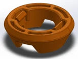 Baseplate Elite Top Cap Tendon Joint Orange