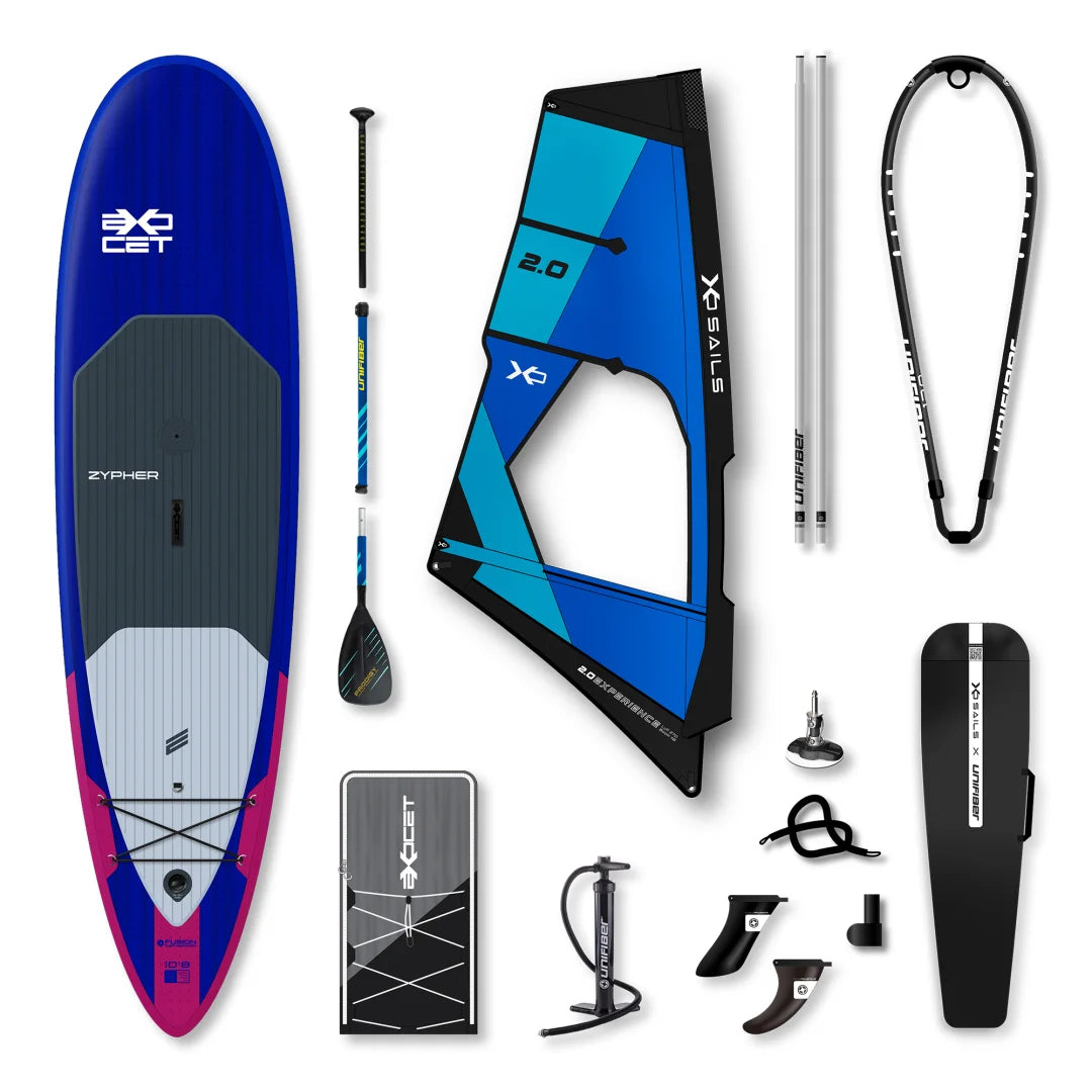 Zypher Windsup HP 20 PSI & XO Sails Experience TR Rig ALU